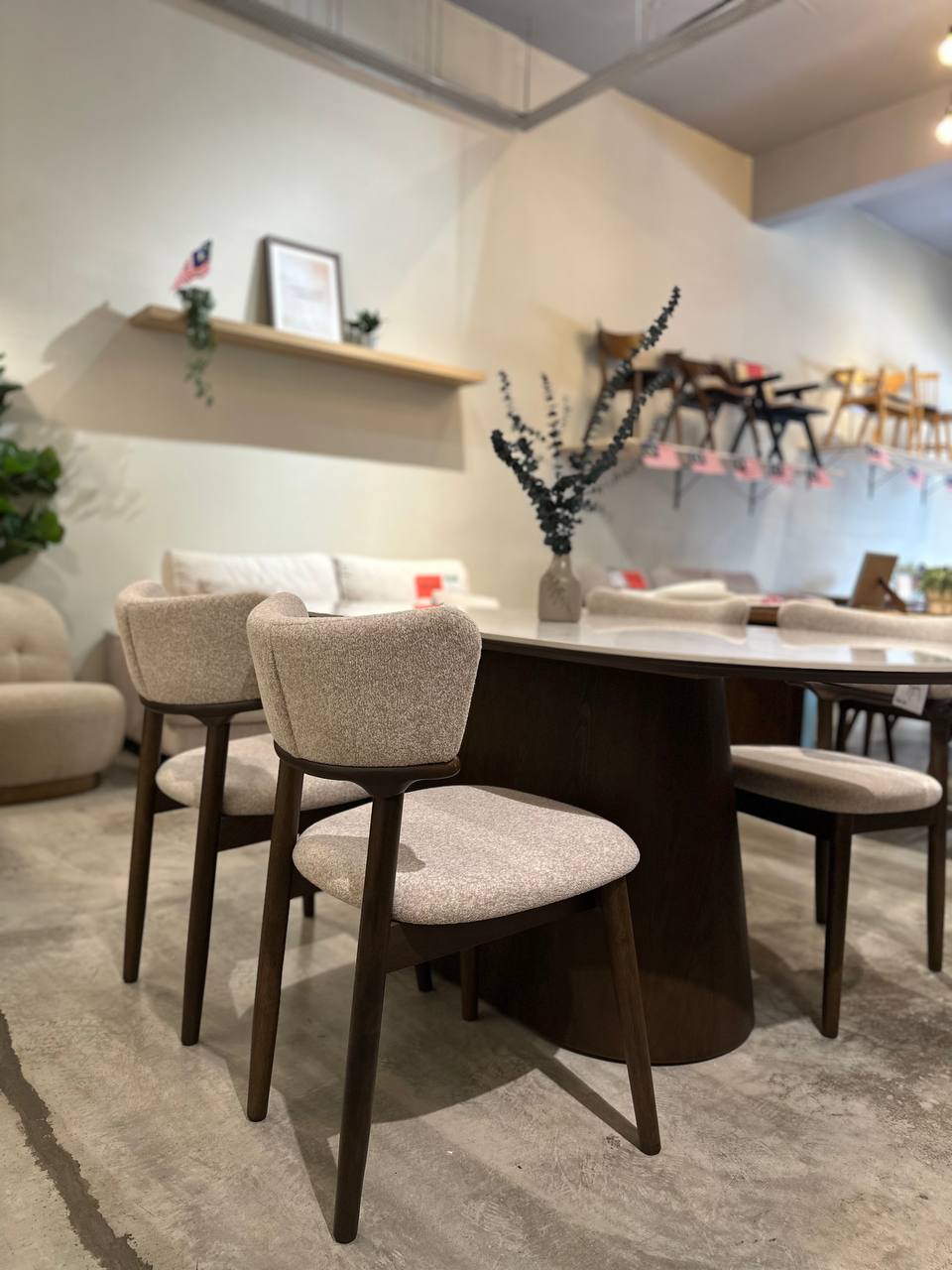 Tiara 1.8m Sintered Stone Dining Table with Lyra Chairs