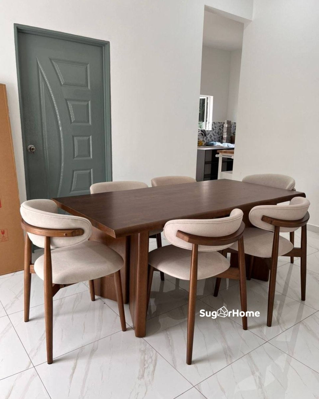 Combo Living Sale – Indra Dining Set & Claudia 3-Seater Sofa