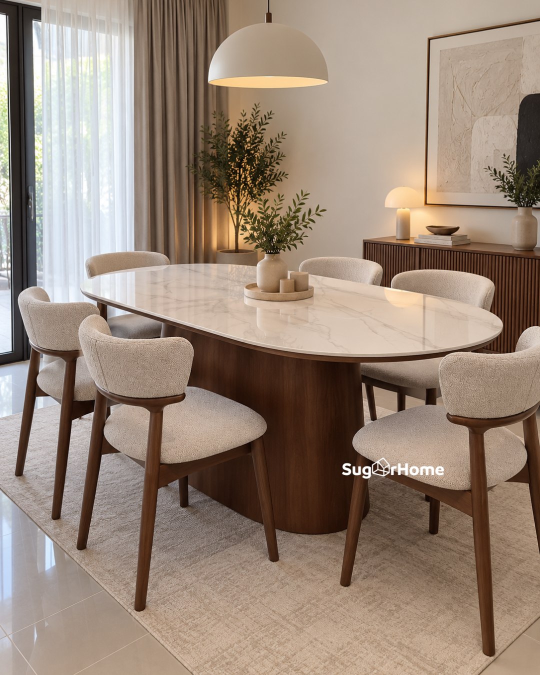 Combo Living Sale – Tiara Dining Set & Amelia 3-Seater Sofa