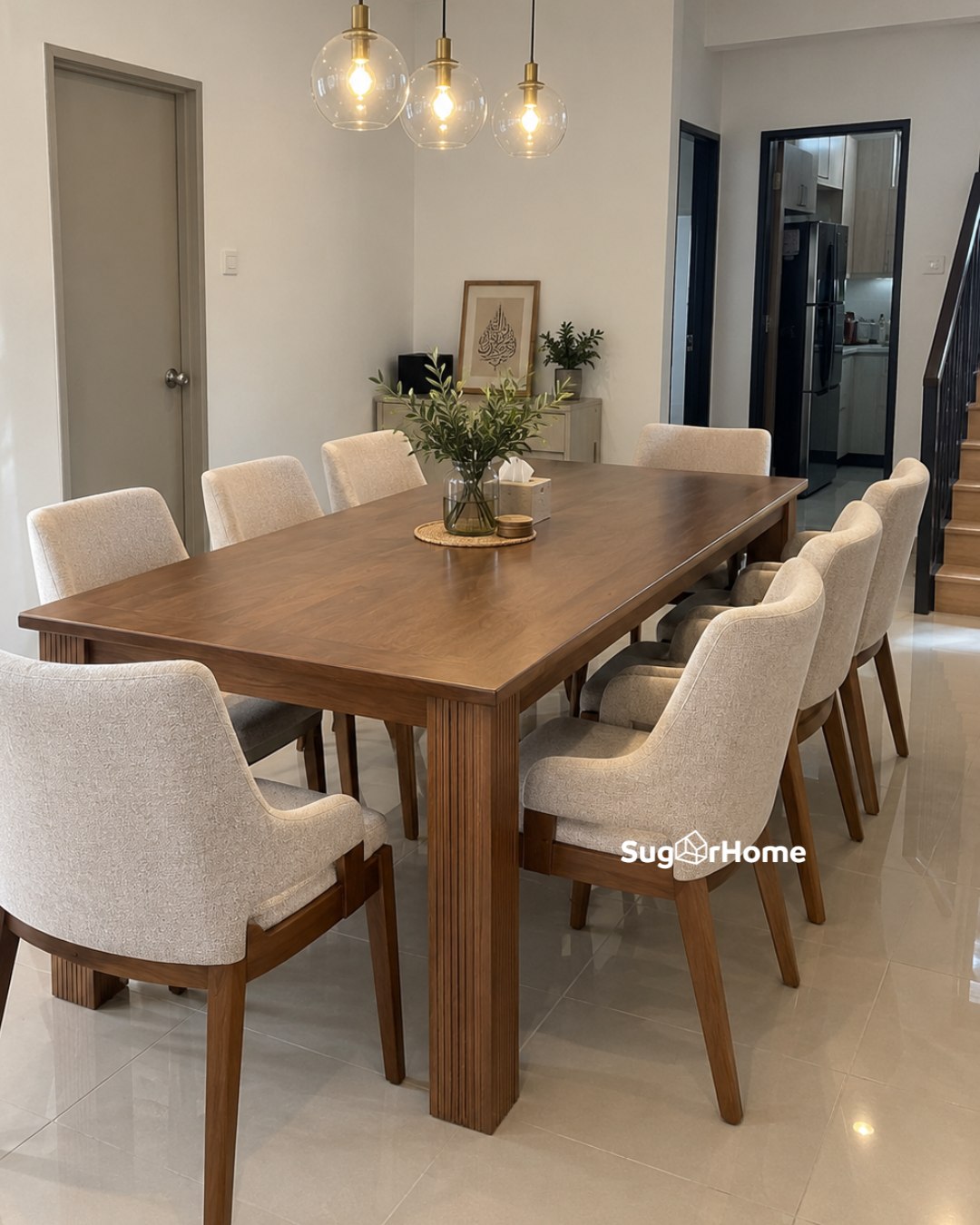 Combo Living Sale – Kingsley Dining Set & Hailey 9FT L-Shape Sofa