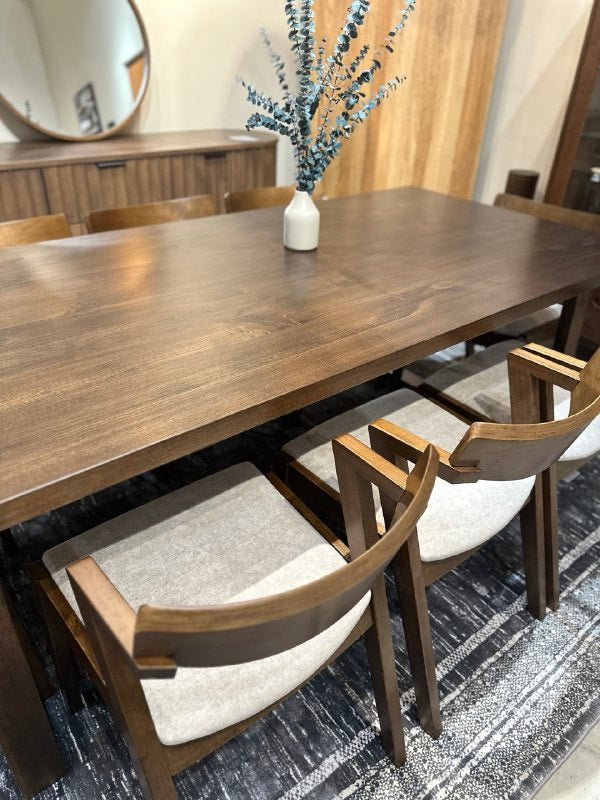 Andika Nyatoh 2.1m Dining Table with Zoey Chairs