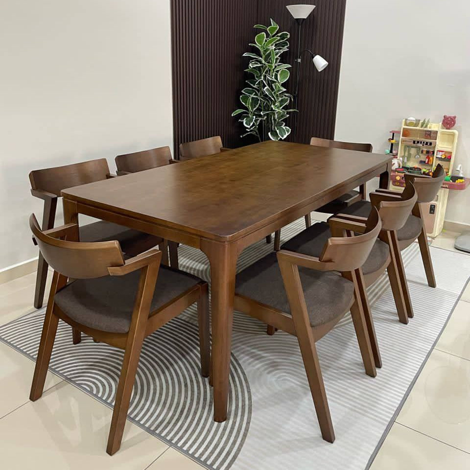 Arjuna 1.8m Dining Table with Zoey Chairs