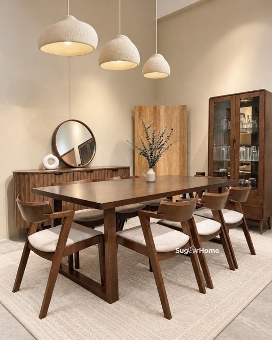 Andika Nyatoh 2.1m Dining Table with Zoey Chairs