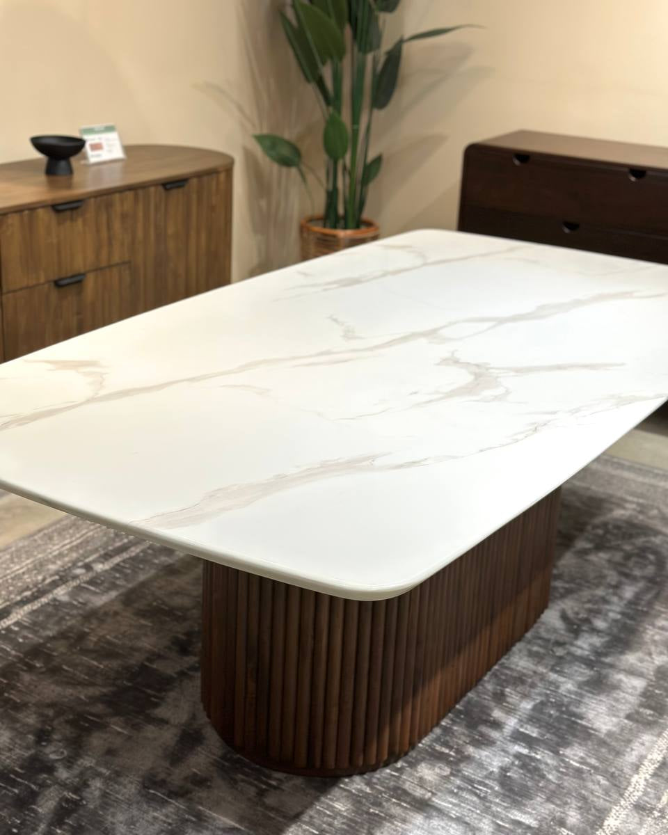 Amber Marble Dining Table