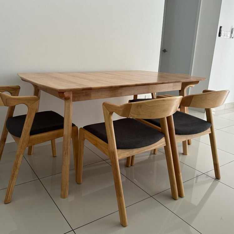 Mila Extension 1.5M - 1.8M Dining Table with Zara Chair