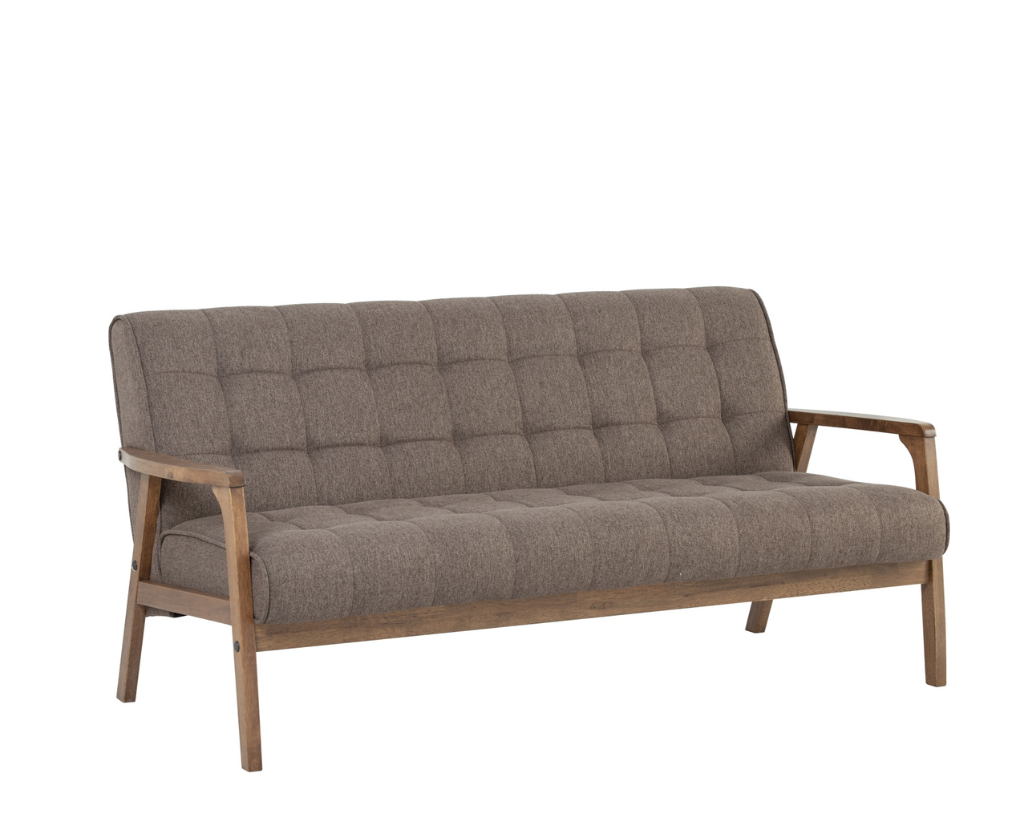 Denver 3 Seater Sofa in Taupe Fabric