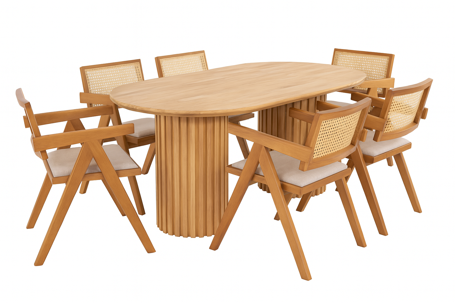 Aurora 1.8m Dining Set with Eleanor Chairs