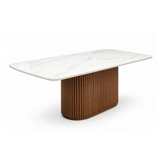 Amber Marble Dining Table