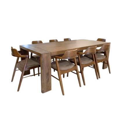 Charles 2.2m Dining Table with Zaiden Chairs