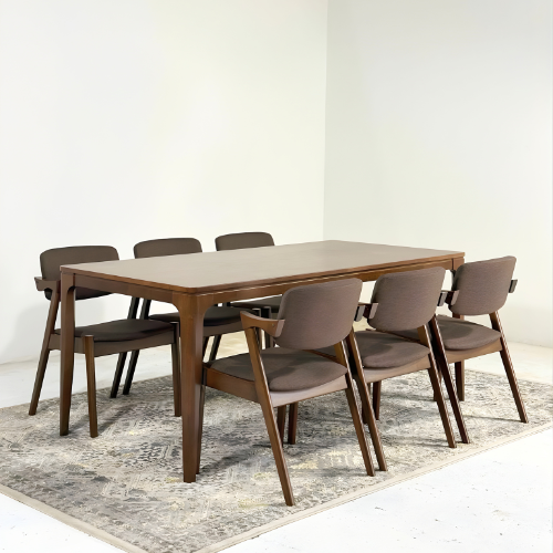 Arjuna 1.8m Dining Table with Zack Chairs