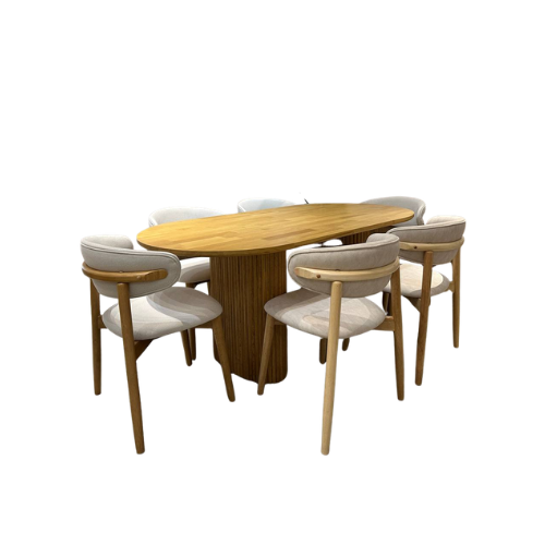 Ammara 1.8m Dining Table with Zera Chairs