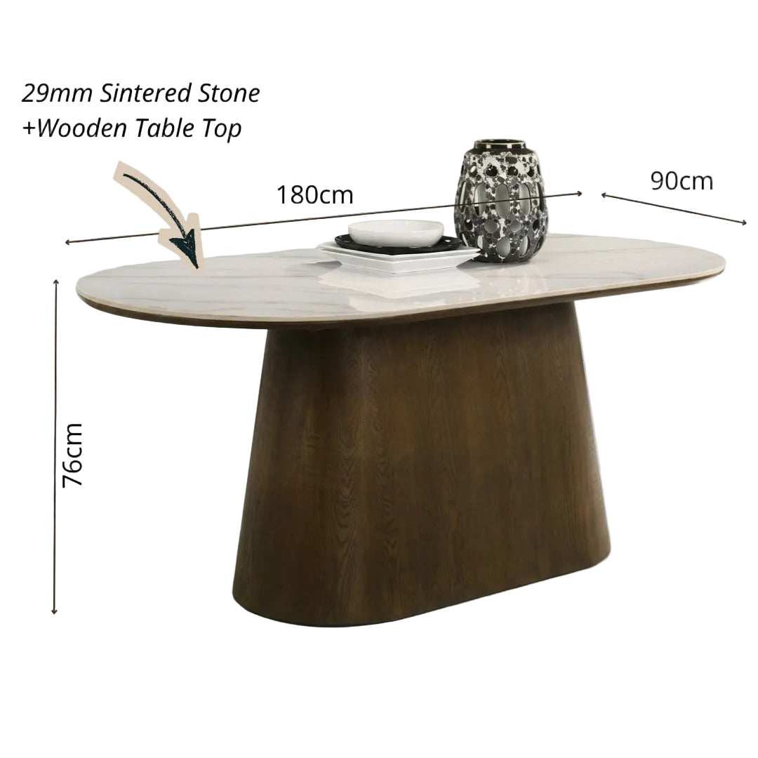 Tiara 1.8m Sintered Stone Dining Table
