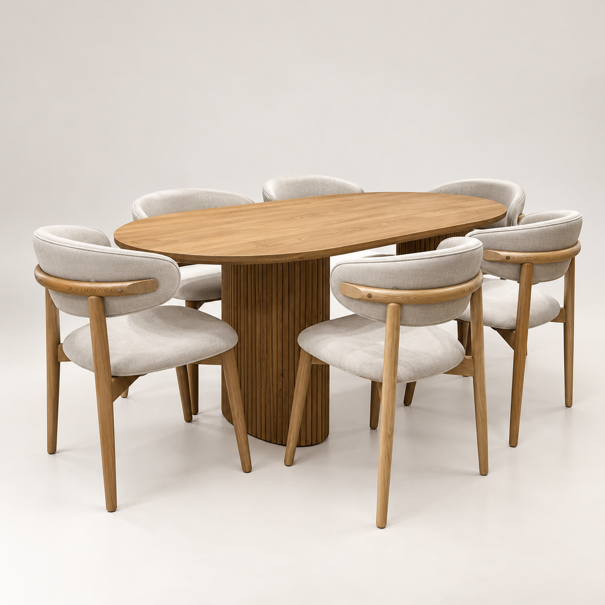 Ammara 1.8m Dining Table with Zera Chairs