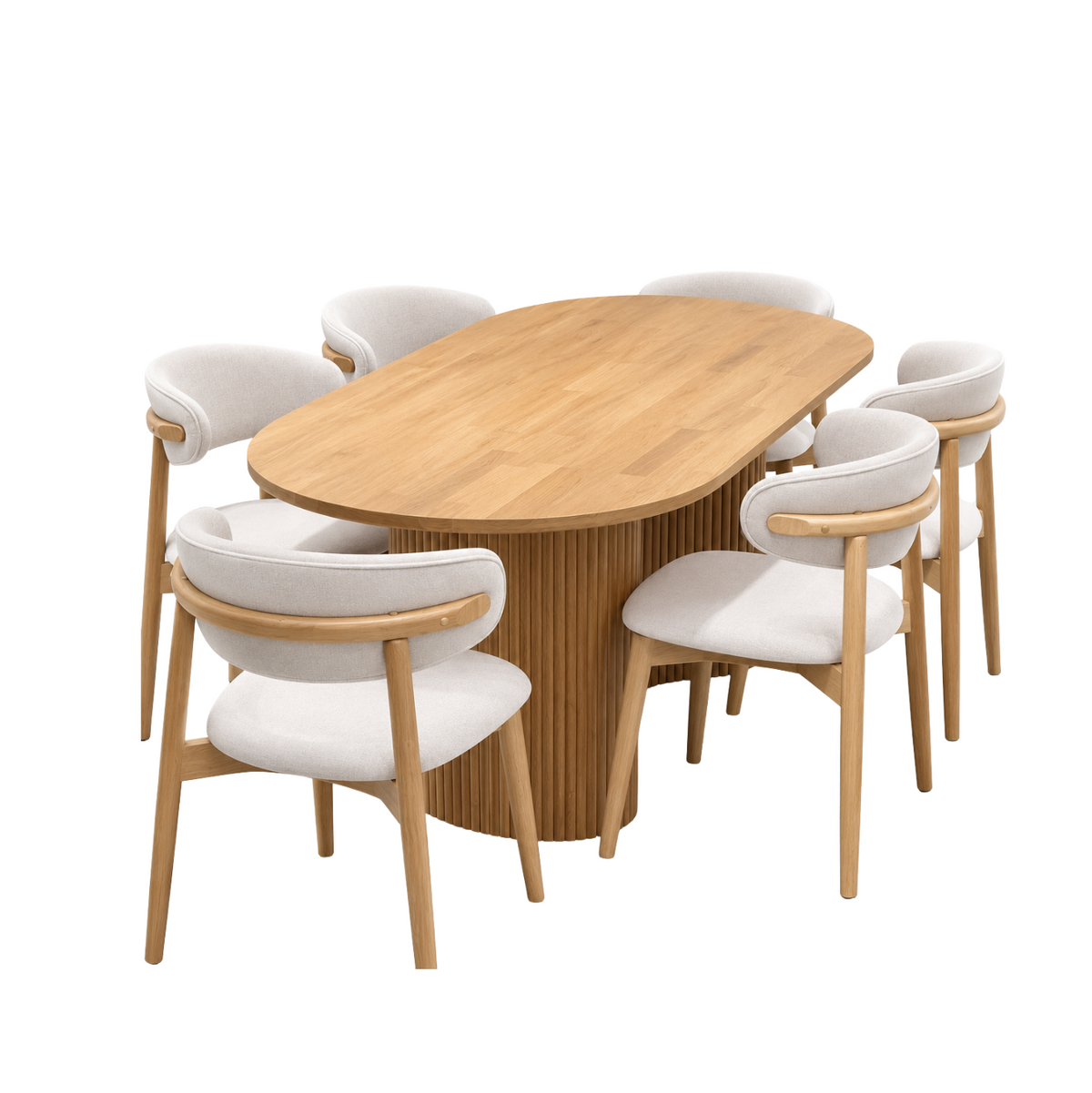Ammara 1.8m Dining Table with Zera Chairs