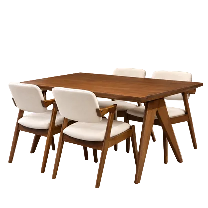 Eleanor 1.5m Dining Table with Zack Chairs