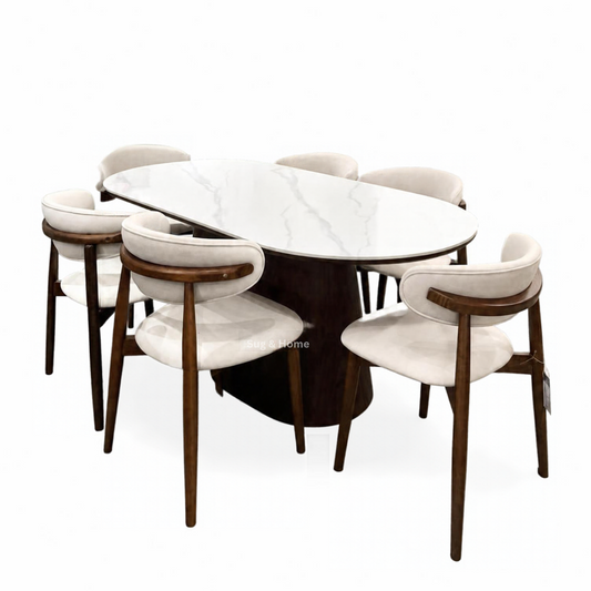 Tiara 1.8m Sintered Stone Dining Table with Zera Chairs