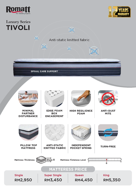 Romatt Tivoli Mattress (12")