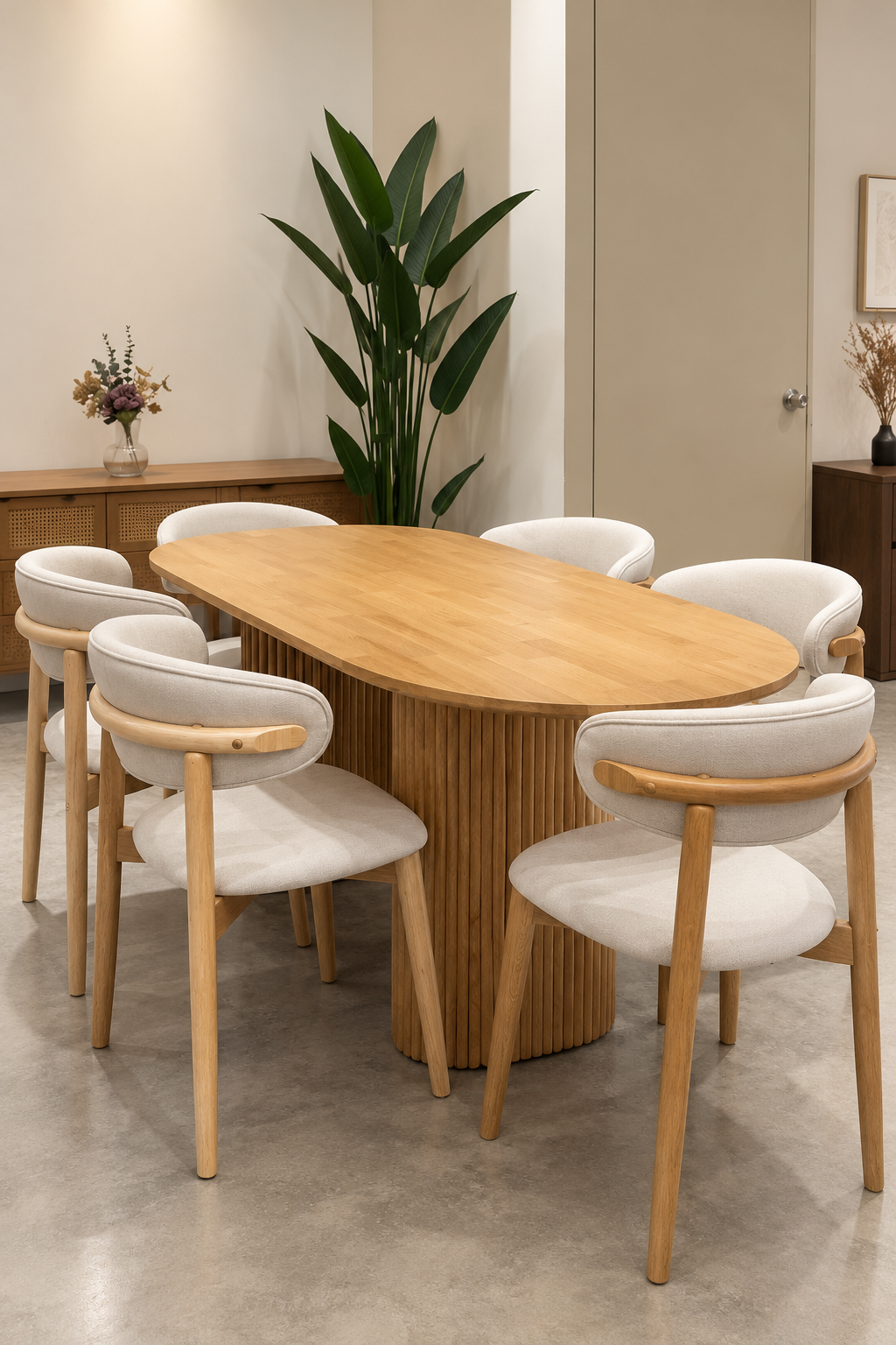 Ammara 1.8m Dining Table with Zera Chairs