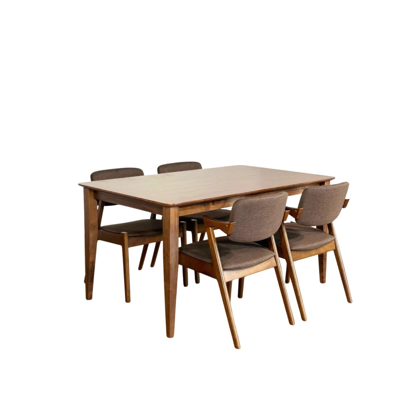 Osaka 1.5m Dining Table with Zack Chairs in Medium Brown