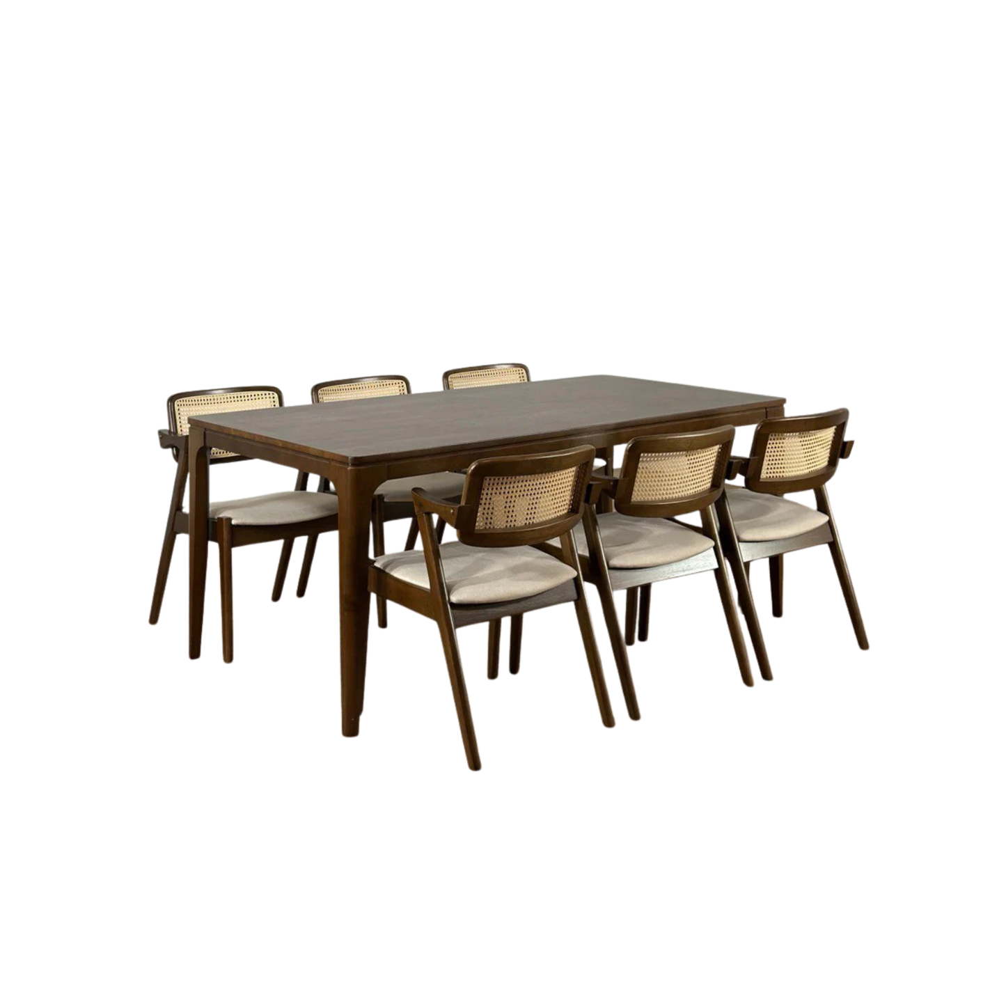 Arjuna 1.8m Dining Table with Ryan Chairs