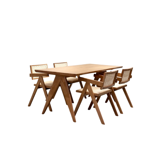 Eleanor 1.8m Dining Table with 4 Eleanor Chairs