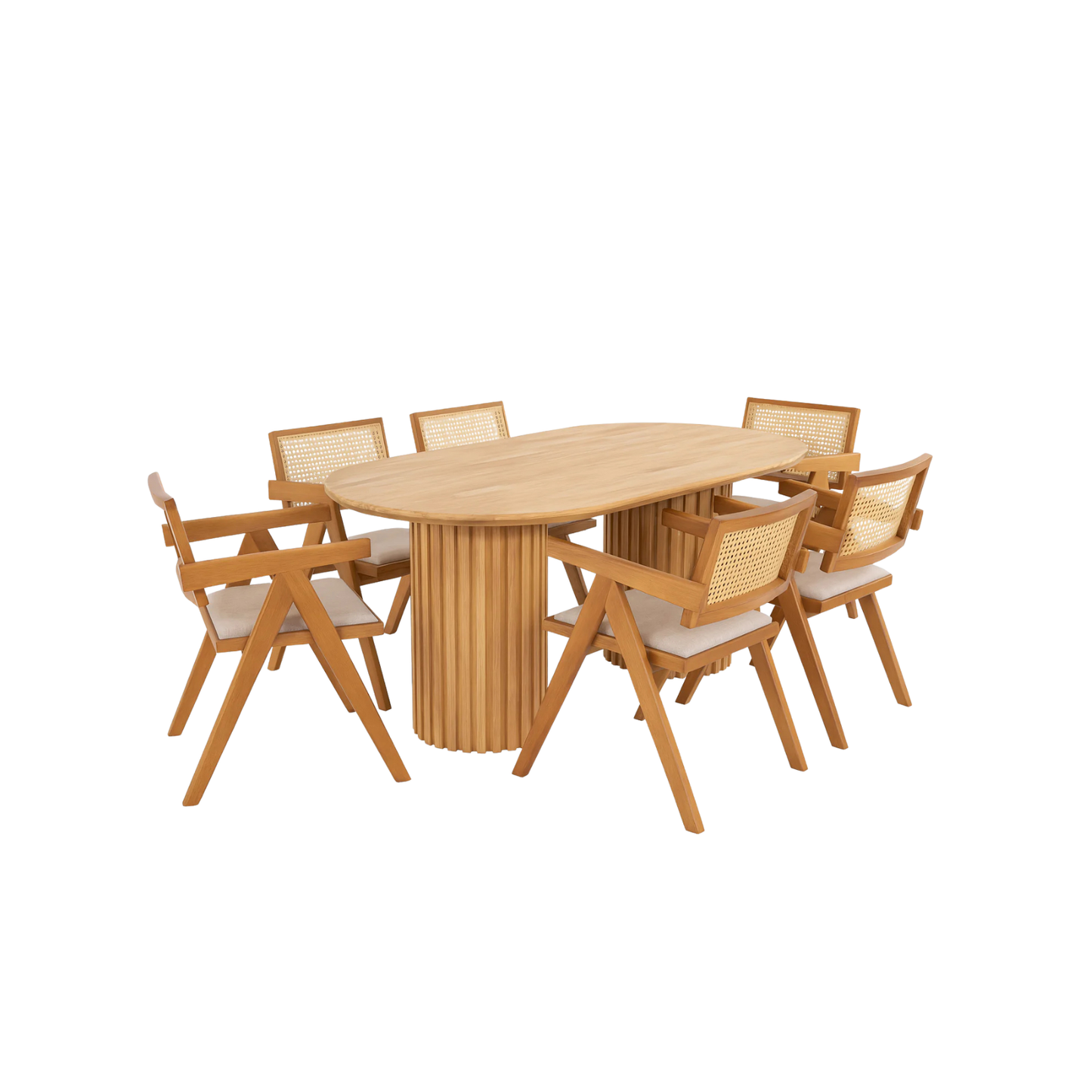 Aurora 1.8m Dining Set with Eleanor Chairs