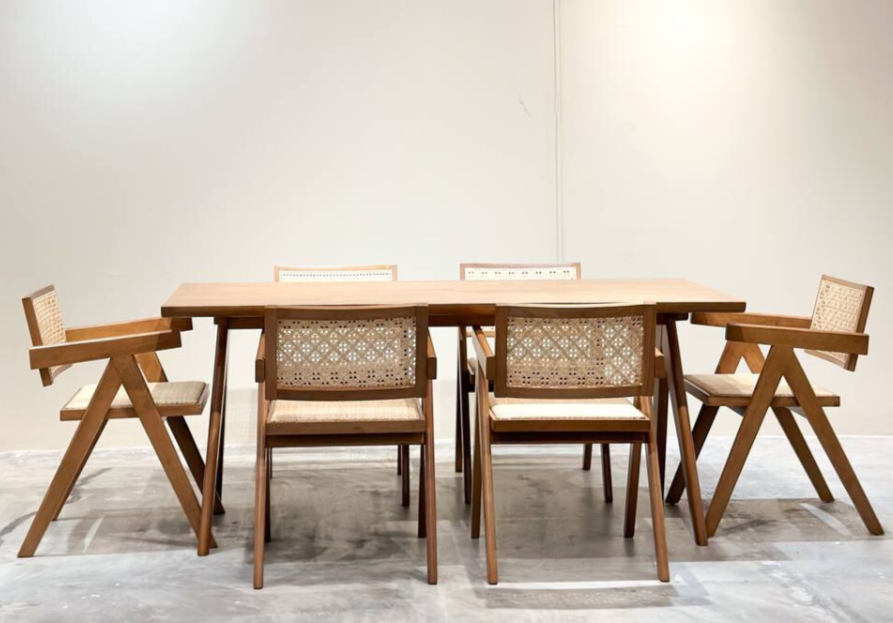 Eleanor 1.8m Dining Table with 6 Eleanor Chairs