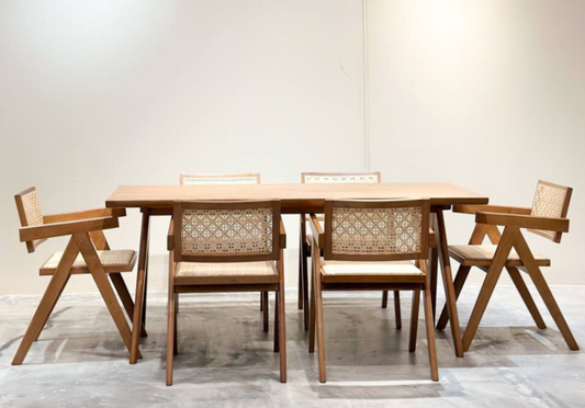 Eleanor 1.8m Dining Table with 6 Eleanor Chairs