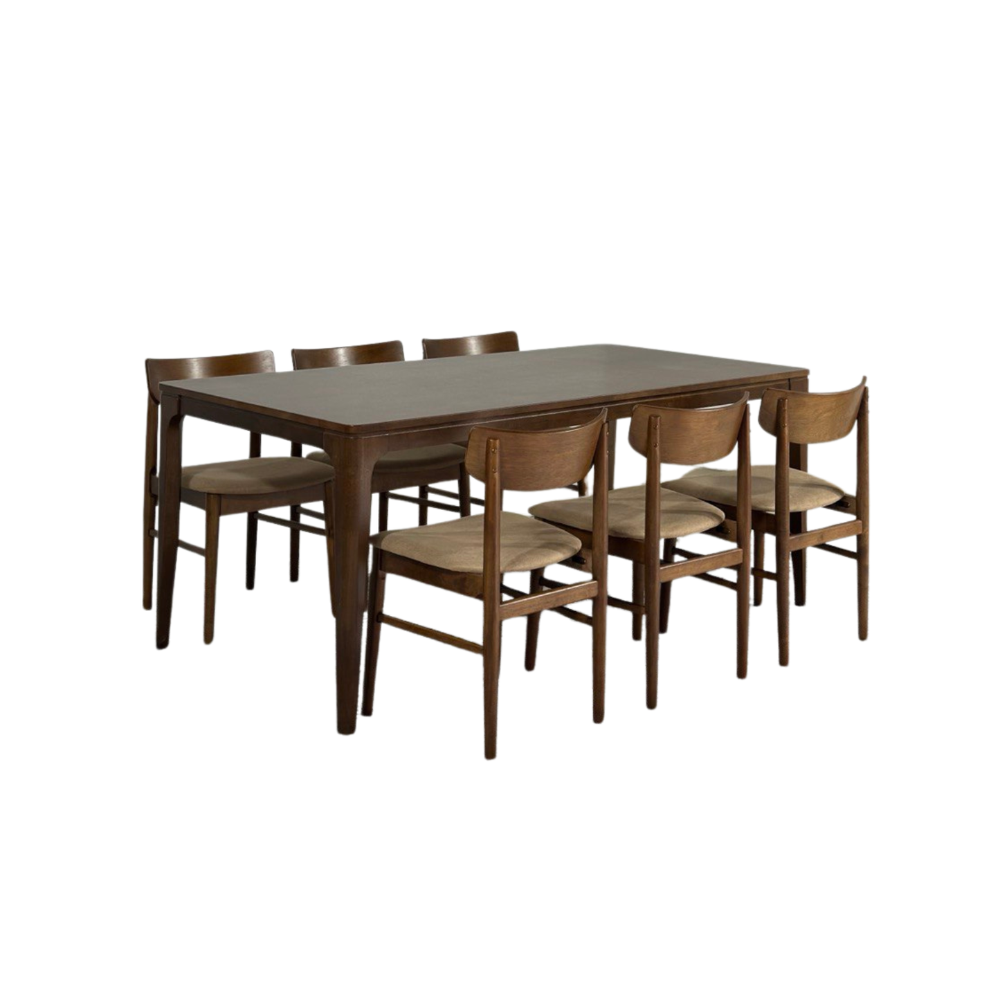 Arjuna 1.8m Dining Table with Mocha Chairs