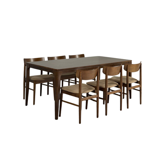 Arjuna 1.8m Dining Table with Mocha Chairs