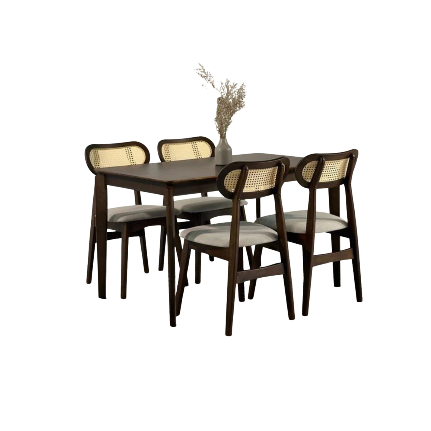 Naomi 4 Seater Set in Medium Brown