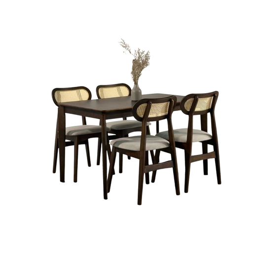 Naomi 4 Seater Set in Medium Brown