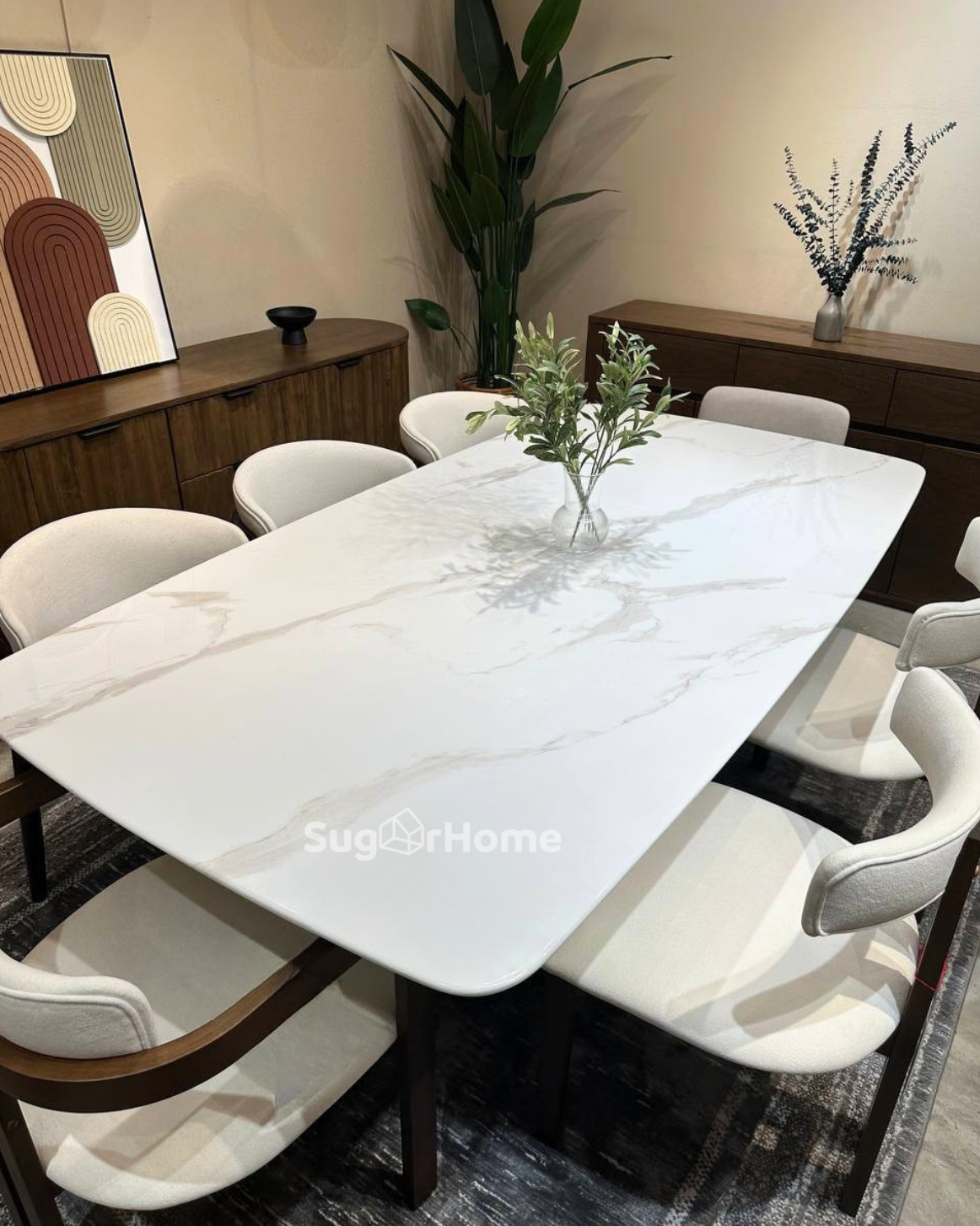 Amber Marble Dining Table