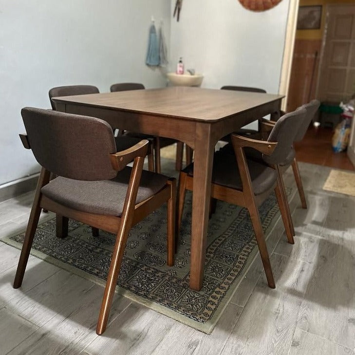 Hailey 1.5m Solid Wood Dining Table Set 6 seater