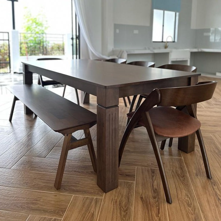 Kingsley 2.1m Dining Table with Atellia Chair & Bench