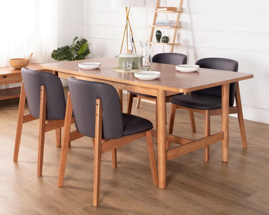 Micasa 1.8m Dining Table in Natural with Micasa Chairs
