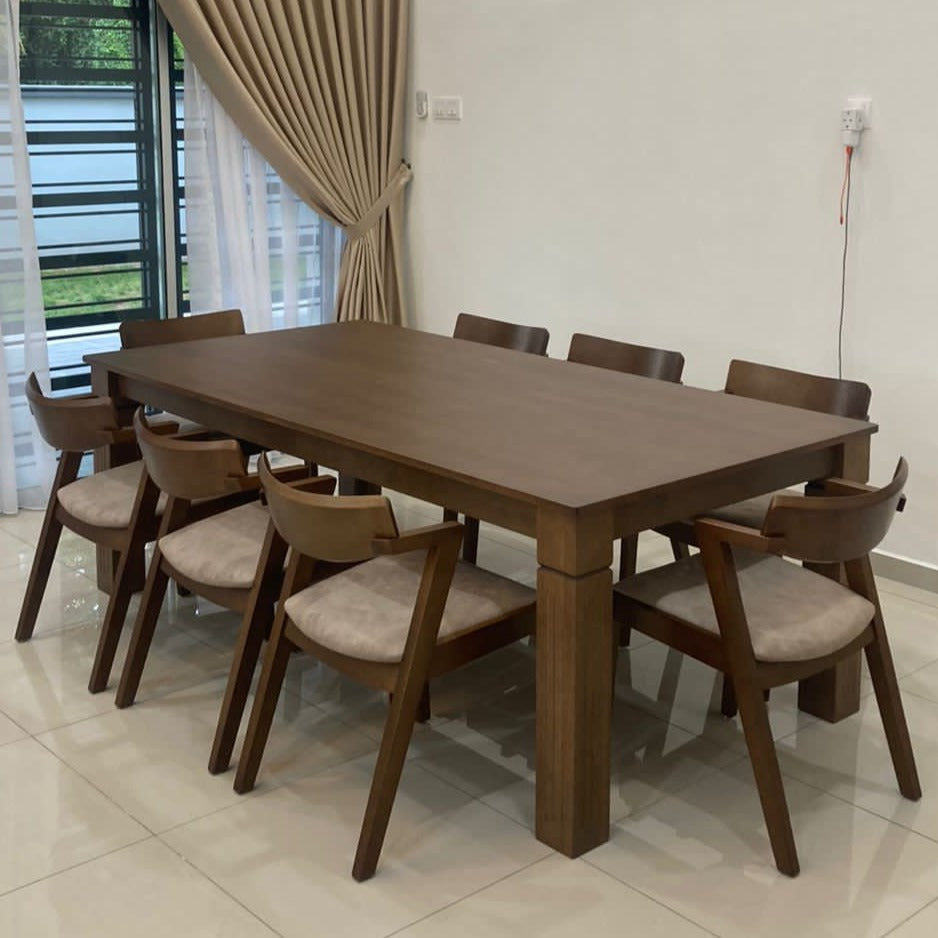 Kingsley 2.1m Dining Table with Zoey Chairs