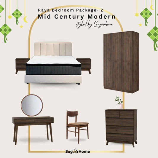 Mid Century Bedroom Package -2 (QUEEN)