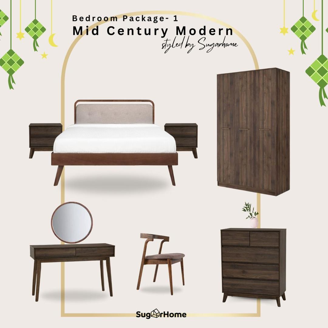 Mid Century Bedroom Package -1 (QUEEN)