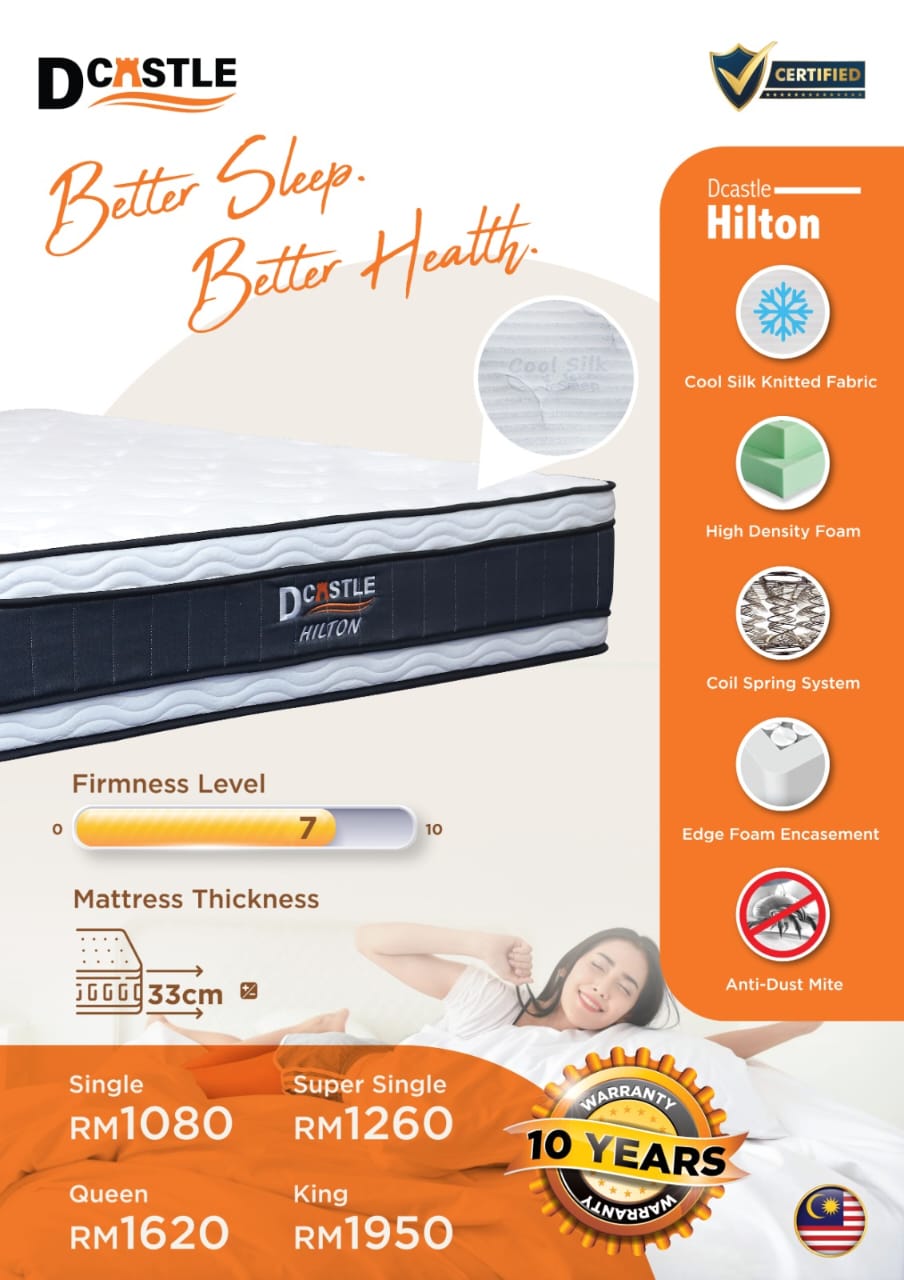 Dcastle Hilton Mattress (13")