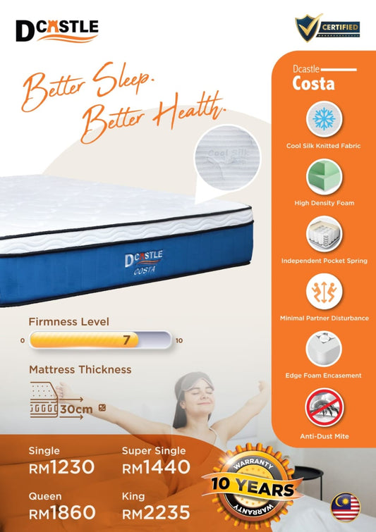 Dcastle Costa Mattress (12")