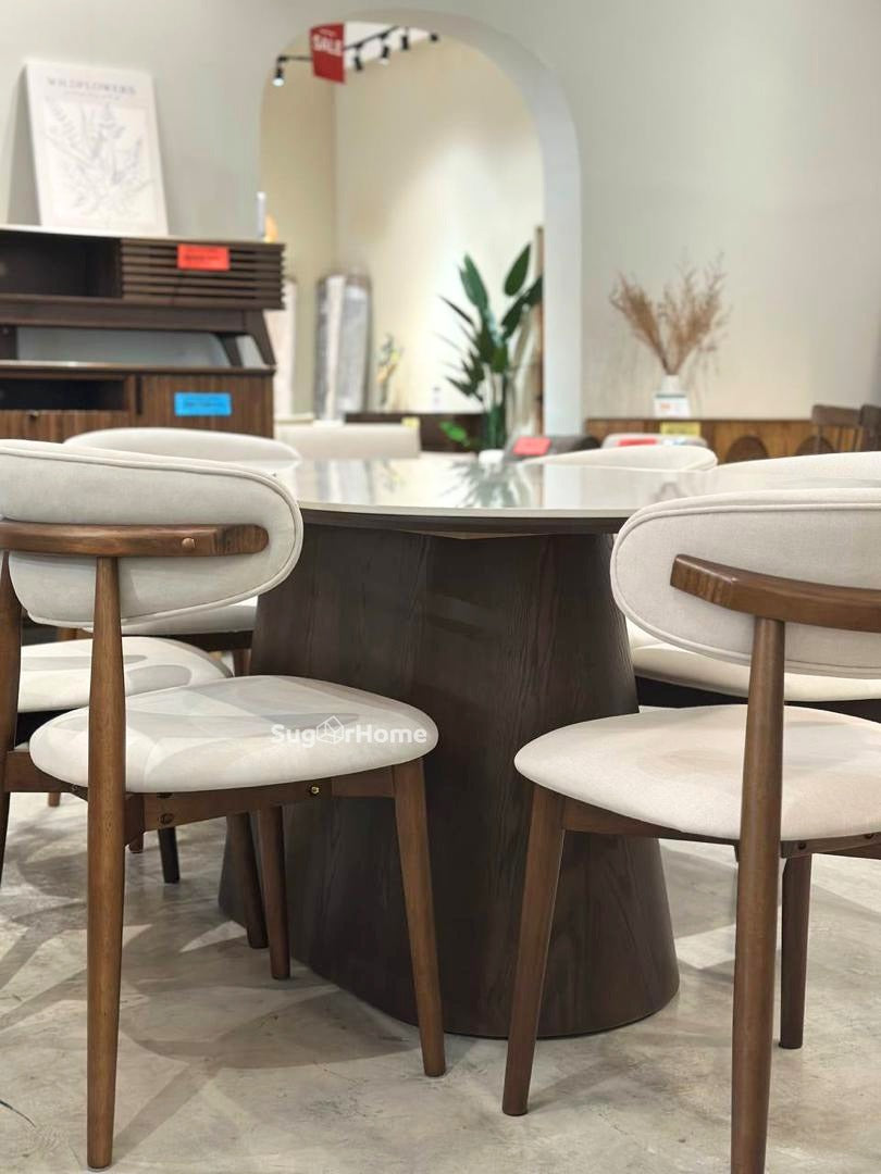 Tiara 1.8m Sintered Stone Dining Table with Zera Chairs