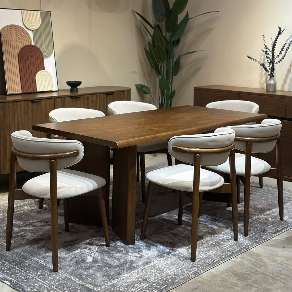 Indra 1.8m Dining Table with Zera Chairs