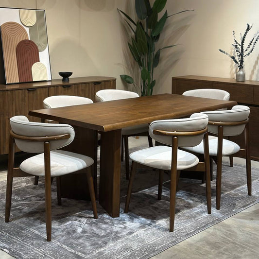 Indra 1.8m Dining Table with Zera Chairs