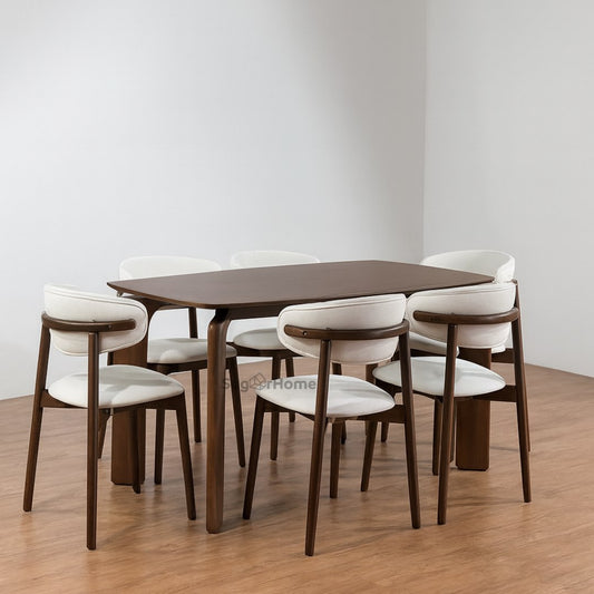 Kencana 1.6m Dining Table with Zera Chairs