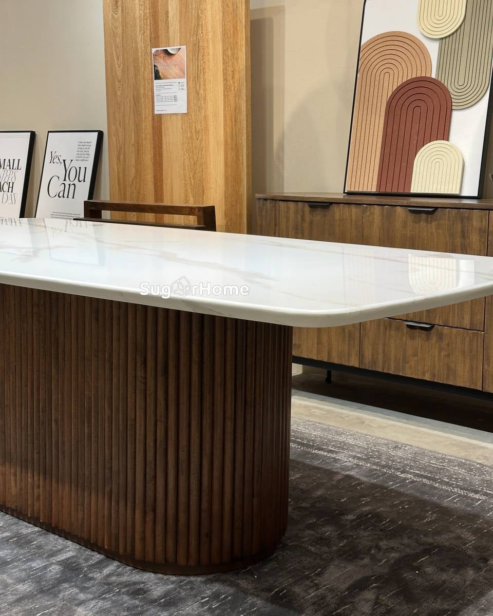 Amber Marble Dining Table