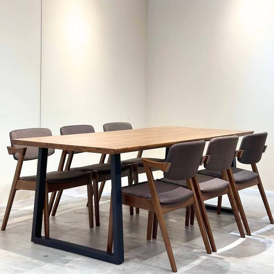 Serena 2.1m Live Edge Dining Table with Zack Chairs