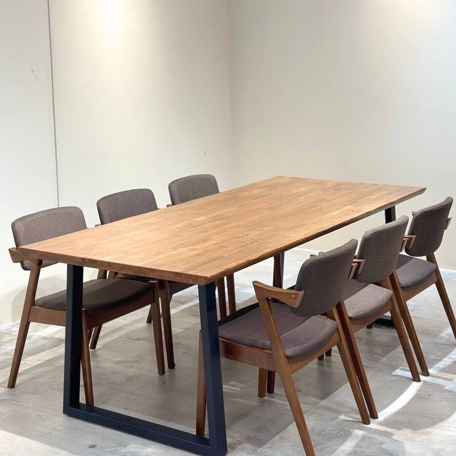 Serena 2.1m Live Edge Dining Table with Zack Chairs