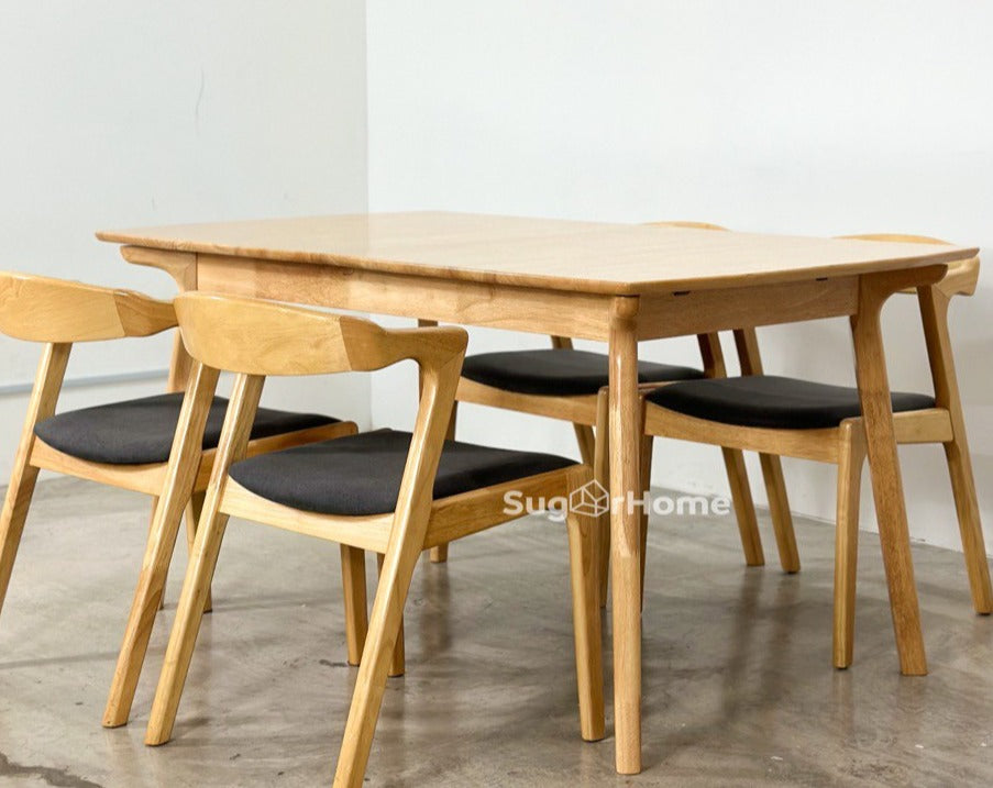 Mila Extension 1.5M - 1.8M Dining Table with Zara Chair