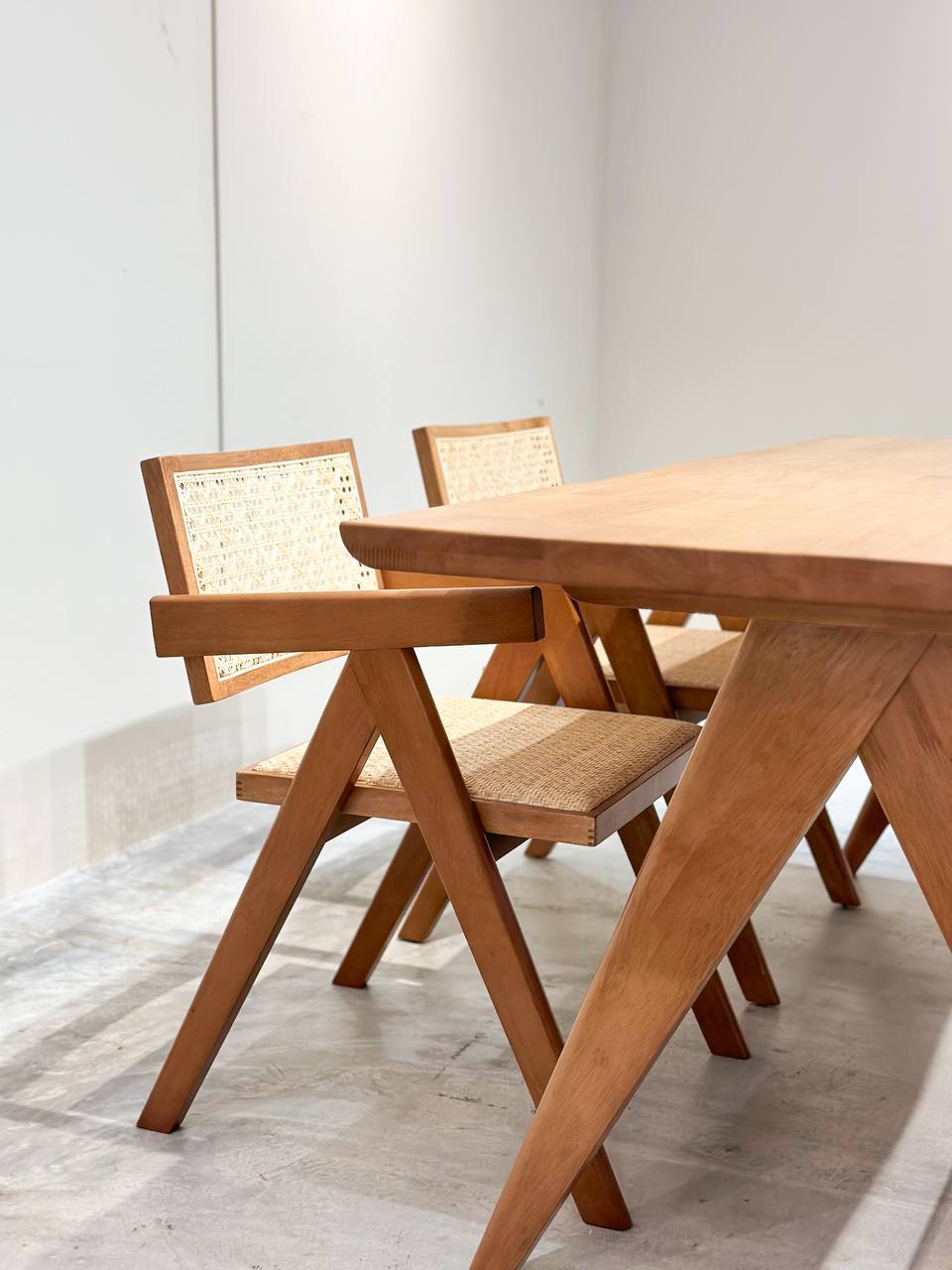 Eleanor 1.8m Dining Table with 2 Eleanor Chairs + 1.3m Eleanor Bench